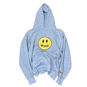 Drew House Just Bieber Gray Cropped Hoodie Medium